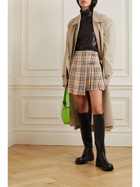 burberry checked mini skirt|burberry pleated skirt outfit.